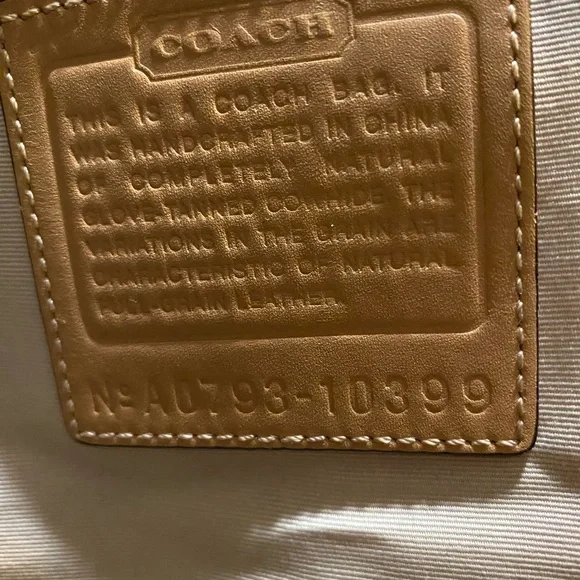 Coach Chelsea Lace 1941 A0793-10399 Tan Leather Shoulder Bag - Picture 6 of 7